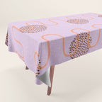 Abstract Fields in Lavender & Brown Tablecloth Gallery Image 1
