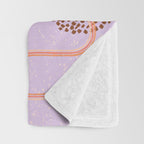 Abstract Fields in Lavender & Brown Throw Blanket Gallery Image 3