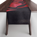 Crimson Dream In Black Table Runner Gallery Image 1