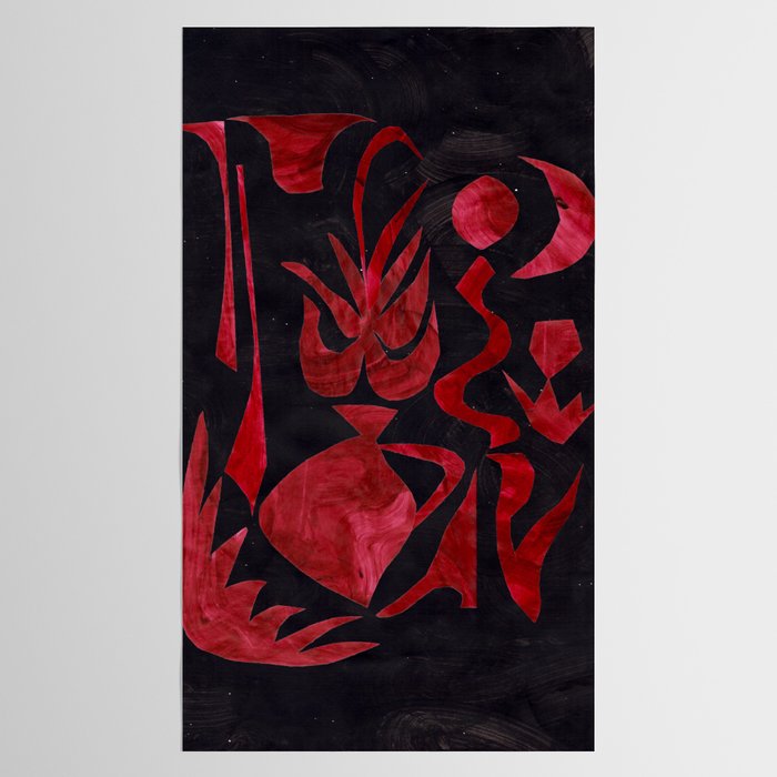 Crimson Dream In Black Tablecloth Gallery Image 2