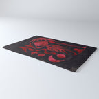 Crimson Dream In Black Rug Gallery Image 3