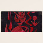 Crimson Dream In Black Desk Mat Gallery Image 3