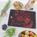 Crimson Dream In Black Cutting Board Gallery Image 2
