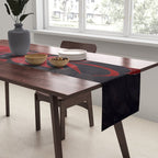 Crimson Dream In Black Table Runner Gallery Image 2