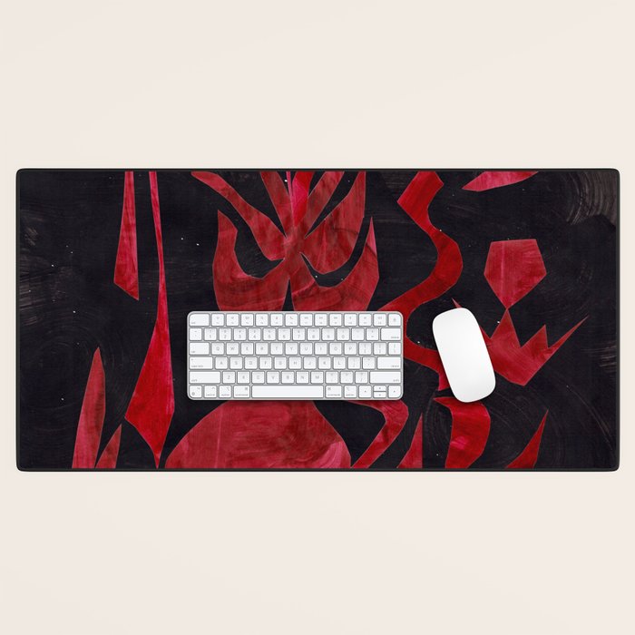 Crimson Dream In Black Desk Mat Gallery Image 1