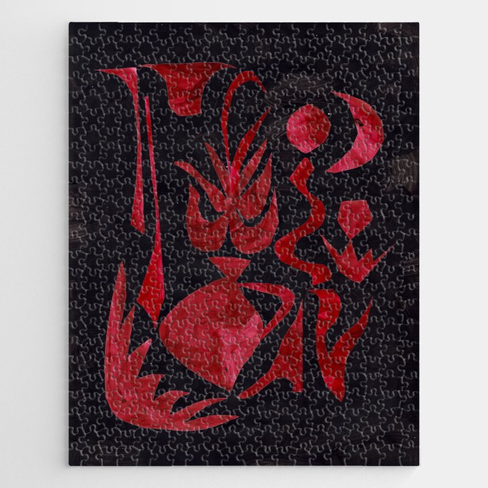 Crimson Dream In Black Jigsaw Puzzle Gallery Image 1
