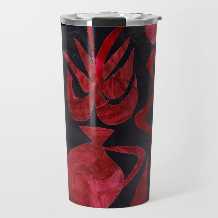 Crimson Dream In Black Travel Mug Gallery Image 1