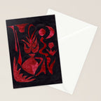 Crimson Dream In Black Stationery Card Gallery Image 2