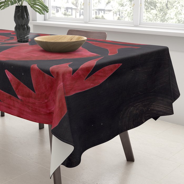 Crimson Dream In Black Tablecloth Gallery Image 3