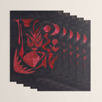 Crimson Dream In Black Wrapping Paper Gallery Image 3