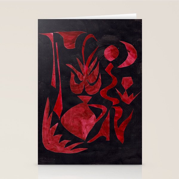 Crimson Dream In Black Stationery Card Gallery Image 2