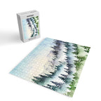 Misty Mountain Pines - Foggy Forest Watercolor Painting Jigsaw Puzzle Gallery Image 2