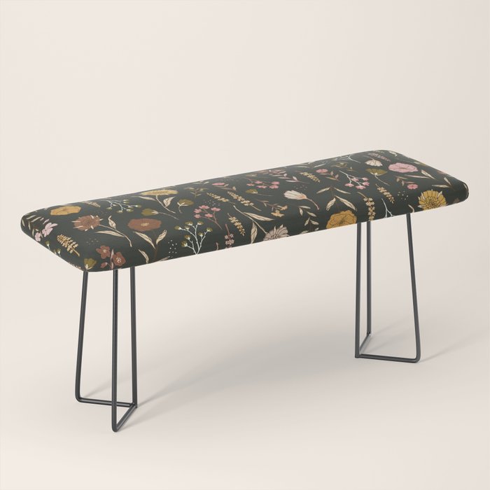 Spring Garden Flower Collection - Charcoal Black Bench Gallery Image 1