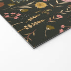 Spring Garden Flower Collection - Charcoal Black Welcome Mat Gallery Image 2