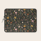 Spring Garden Flower Collection - Charcoal Black Laptop Sleeve Gallery Image 1