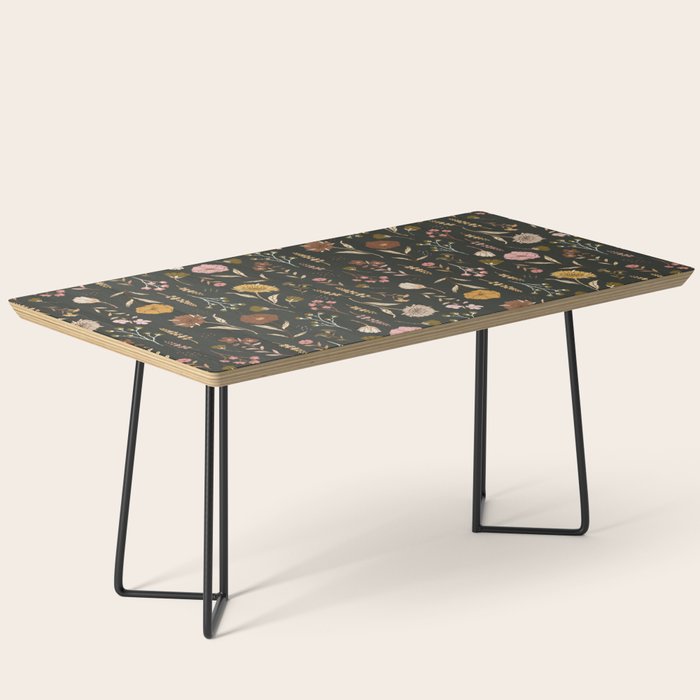 Spring Garden Flower Collection - Charcoal Black Coffee Table Gallery Image 1