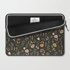 Spring Garden Flower Collection - Charcoal Black Laptop Sleeve Gallery Image 2