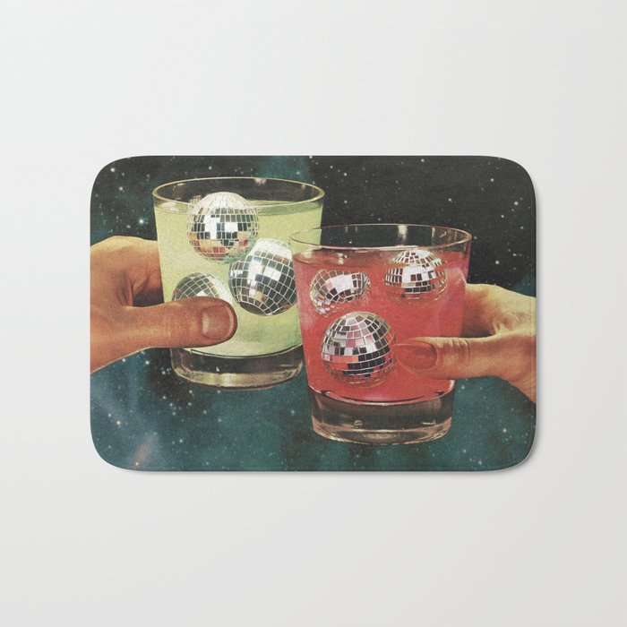 Cosmic Cheers - Disco Ball Margarita Bath Mat Gallery Image 1