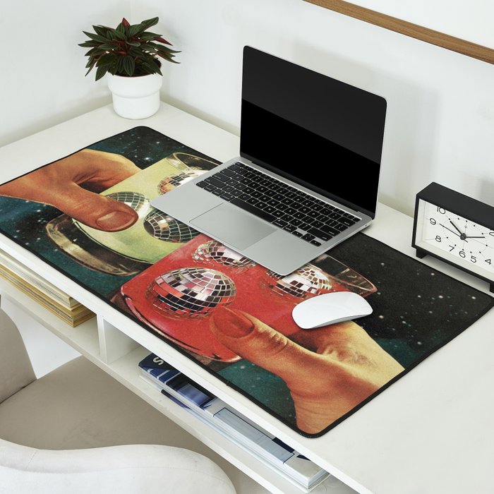 Cosmic Cheers - Disco Ball Margarita Desk Mat Gallery Image 2