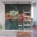 Cosmic Cheers - Disco Ball Margarita Wall Mural Gallery Image 1