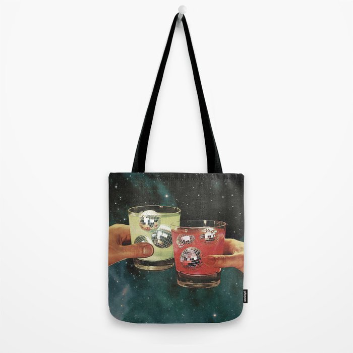 Cosmic Cheers - Disco Ball Margarita Tote Bag Gallery Image 2
