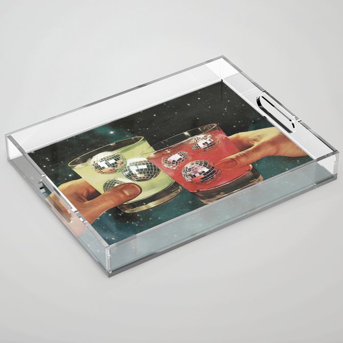 Cosmic Cheers - Disco Ball Margarita Acrylic Tray Gallery Image 1