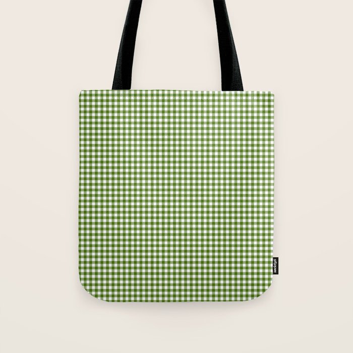 green gingham Tote Bag Gallery Image 1