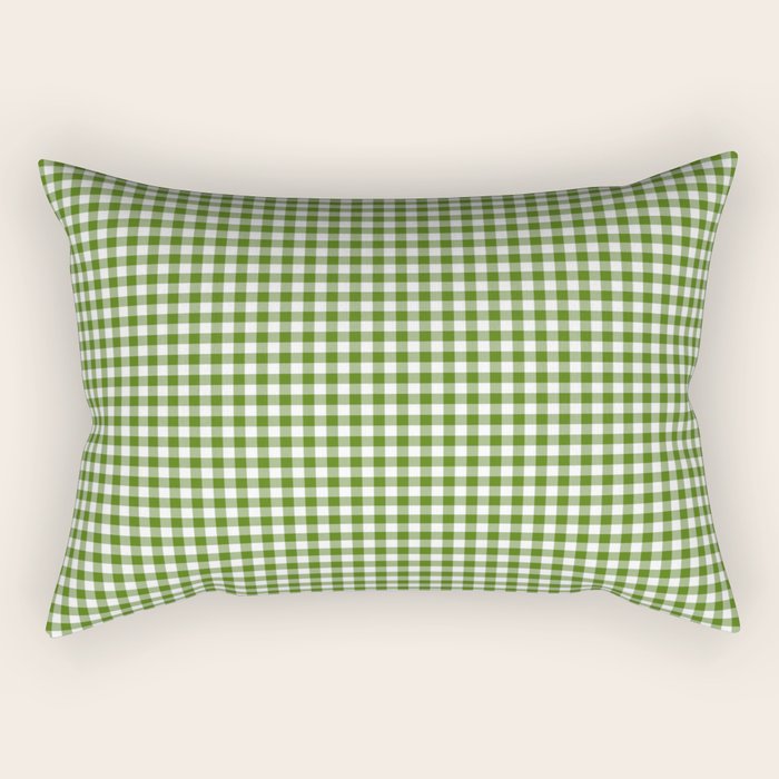 green gingham Rectangular Pillow Gallery Image 1