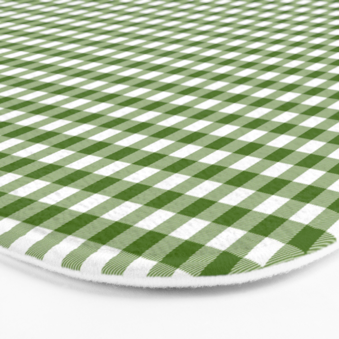 green gingham Bath Mat Gallery Image 3