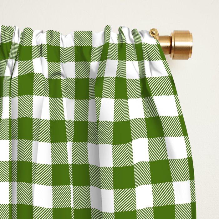 green gingham Window Curtain Gallery Image 2