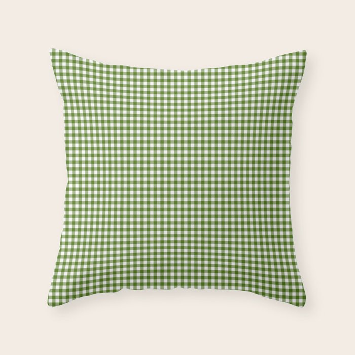 green gingham Throw Pillow Gallery Image 6