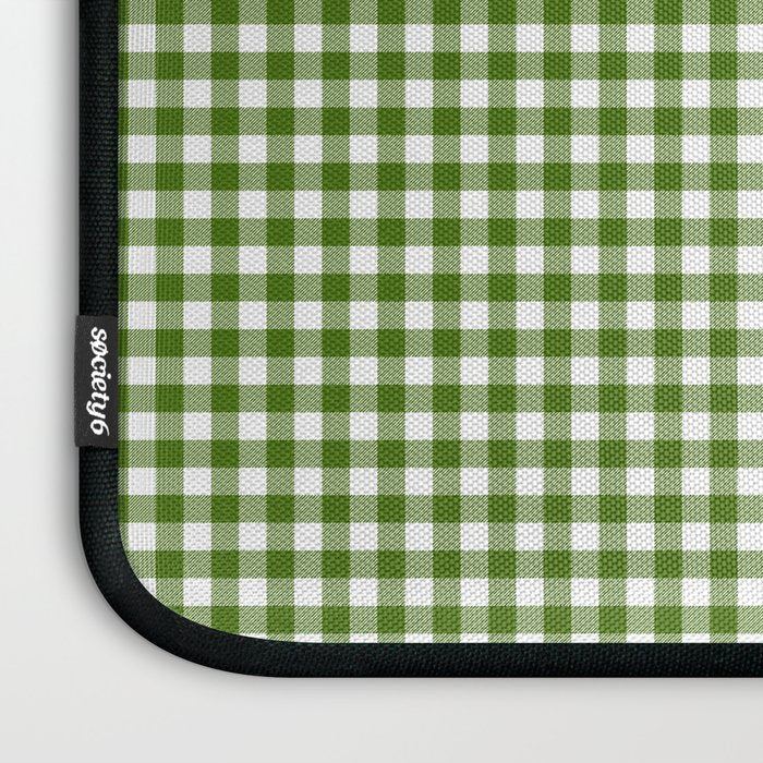 green gingham Laptop Sleeve Gallery Image 3