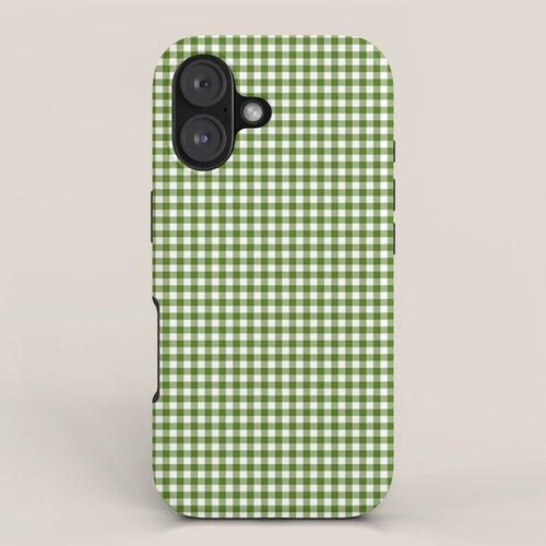 Green Gingham Iphone Case Gallery Image 1