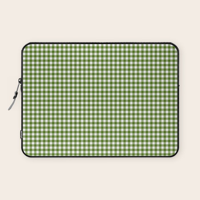 green gingham Laptop Sleeve Gallery Image 1