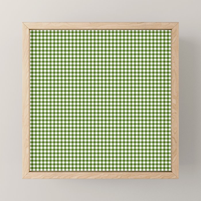 green gingham Mini Art Print Gallery Image 1
