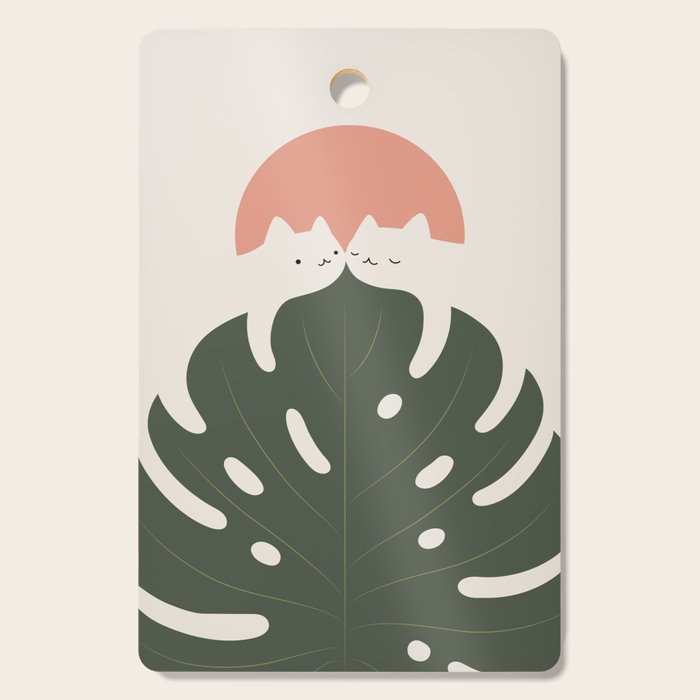 Cat and Plant 37 Cutting Board Gallery Image 1