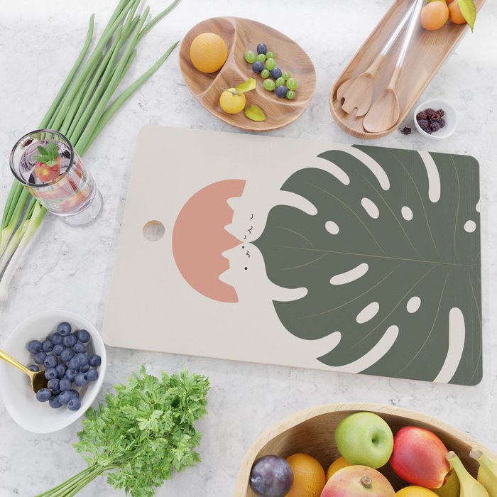 Cat and Plant 37 Cutting Board Gallery Image 2