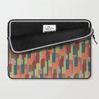 Mid-Century Modern Pierre Pattern in Midcentury Mod Teal, Olive, Peach, Sage, Red, and Taupe Laptop Sleeve Gallery Image 2