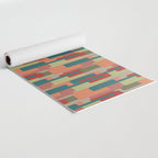 Mid-Century Modern Pierre Pattern in Midcentury Mod Teal, Olive, Peach, Sage, Red, and Taupe Yoga Mat Gallery Image 2