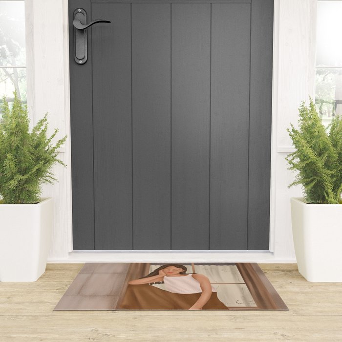 Girl sitting on the window Welcome Mat Gallery Image 3