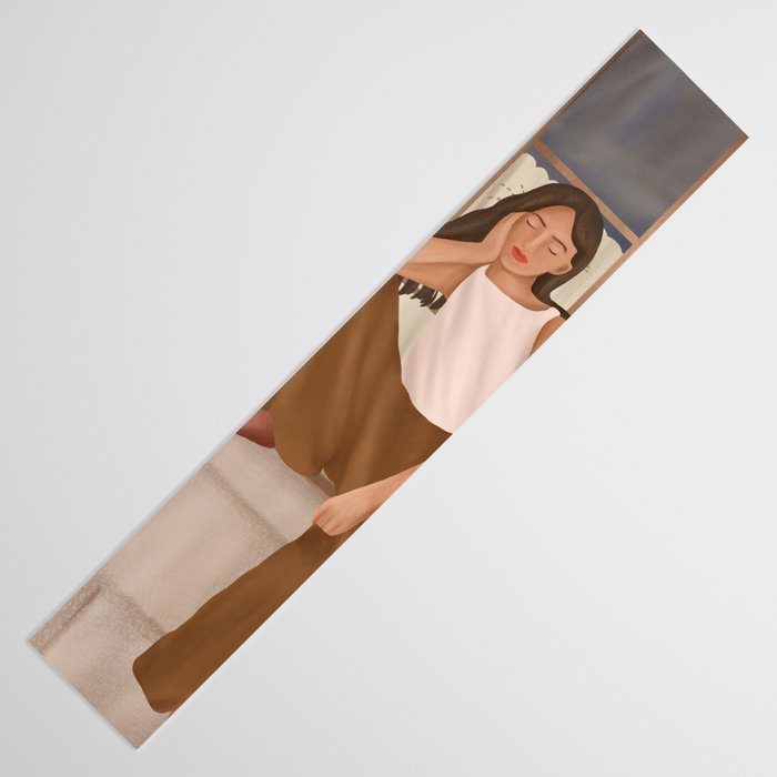 Girl sitting on the window Table Runner Gallery Image 3