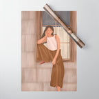 Girl sitting on the window Wrapping Paper Gallery Image 1