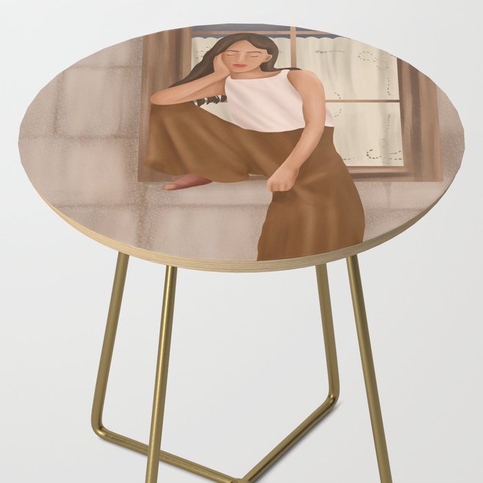 Girl sitting on the window Side Table Gallery Image 2