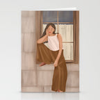 Girl sitting on the window Stationery Card Gallery Image 2