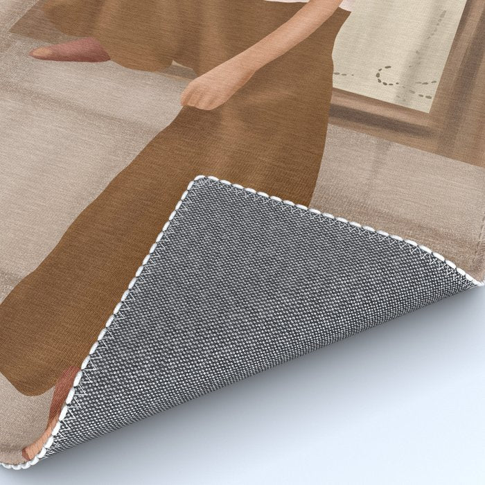 Girl sitting on the window Rug Gallery Image 4