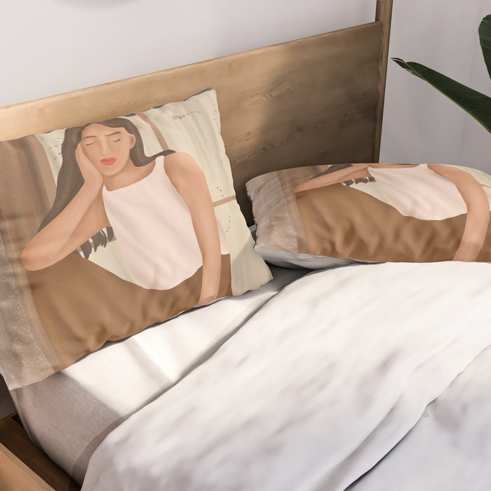 Girl sitting on the window Pillow Sham Gallery Image 2