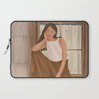 Girl sitting on the window Laptop Sleeve Gallery Image 1