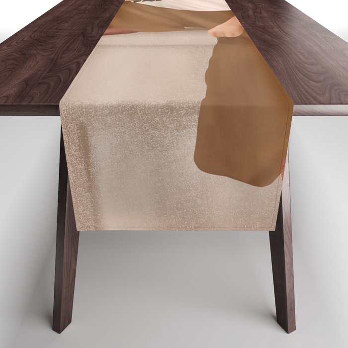 Girl sitting on the window Table Runner Gallery Image 1