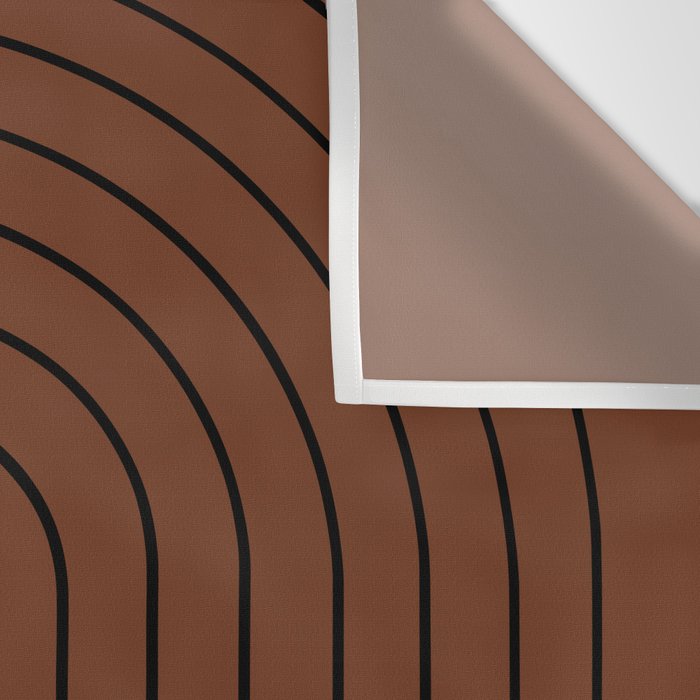 Minimal Arch XLII Brick Red Modern Geometric Lines Wall Tapestry Gallery Image 3
