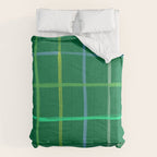 Abstract Tennis Net Pattern in Grass Green Comforter Gallery Image 6